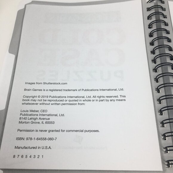 Brain Games Cold Case Puzzles Mental Exercises Softbound Spiralbound Book - Picture 5 of 9